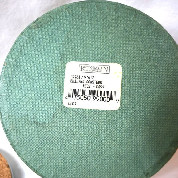 Restoration Hardware Assorted Set of 6 Pool Ball Coasters - Picture 3 of 3